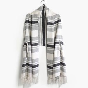Madewell striped scarf cape